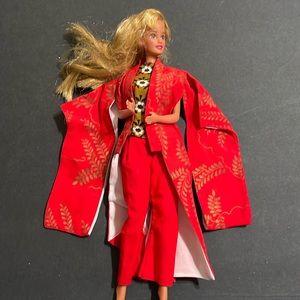 Rare 1966 Barbie in beautiful red clothing vintage